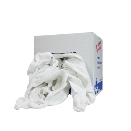 MONARCH French Terry Wipers White One Side Terry and One Side Smooth Rags 5 lb box N-W51W-5